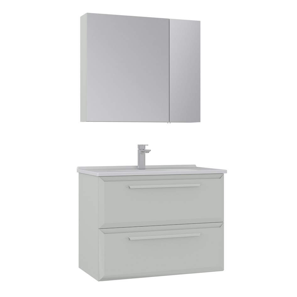 Orka Nuvola 80 cm Banyo Dolabı Takımı | Parlak Kaşmir