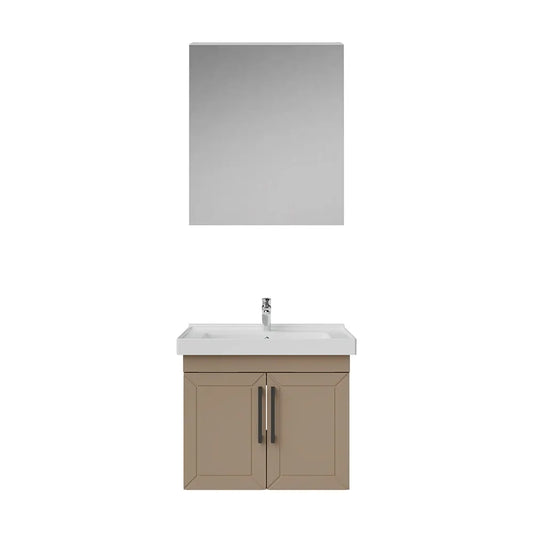 Creavit D20 Lake Desenli Kapaklı Banyo Dolabı | 65-80-100 cm | Yuvarlak / Kare / Dolaplı Ayna Seçenekli