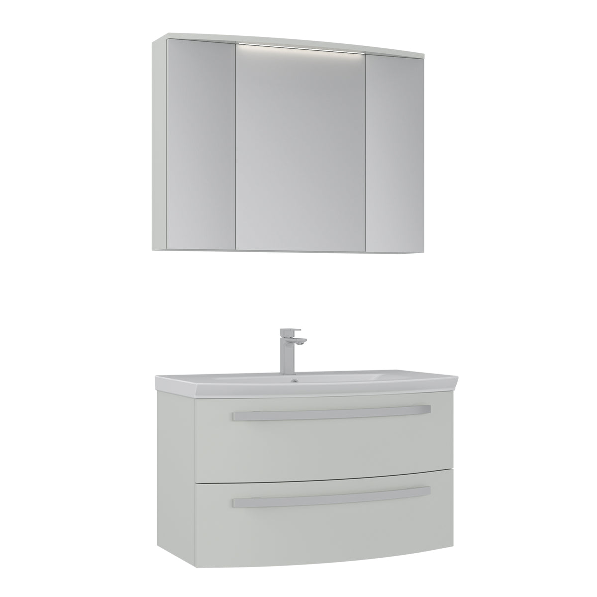 Orka Urla 90 cm Banyo Dolabı Takımı | Parlak Kaşmir