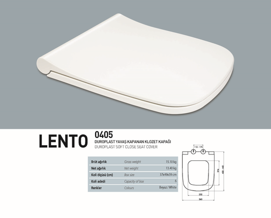 Nkp Lento Droplast Yavaş Kapanan Klozet Kapağı 0405 - Banyovit