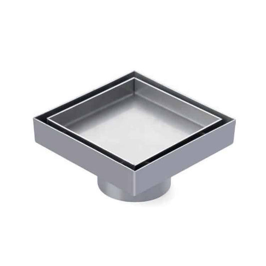 Sukar 10×10 Seramik Uyumlu Paslanmaz Yer Süzgeci 1153-0291099-02 - Banyovit