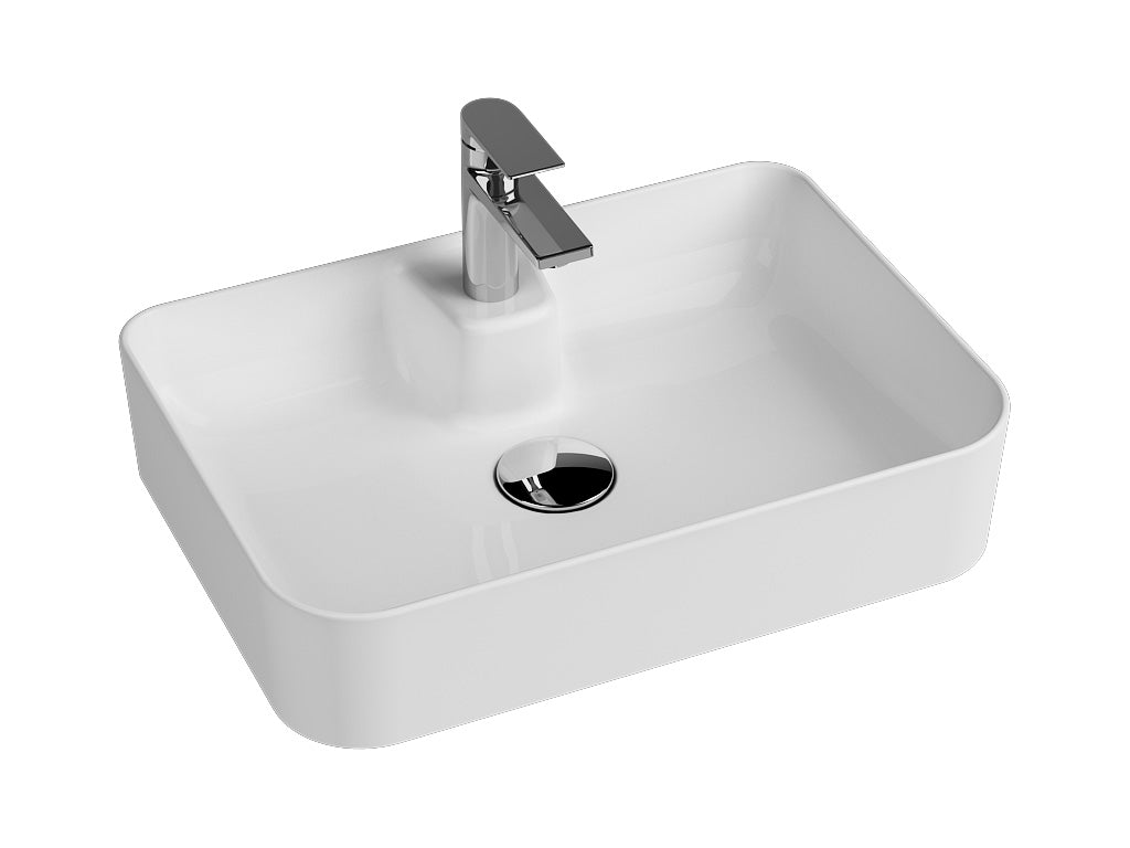 Quarter Bath Rapid Line Tezgah Üstü Çanak Lavabo Batarya Delikli Beyaz 35x50 cm 70RL23051