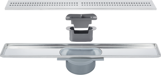 Sukar Line/7 Slot Izgaralı Lineer Duş Kanalı Paslanmaz Çelik Kasalı Yüksekliği Ayarlanabilir