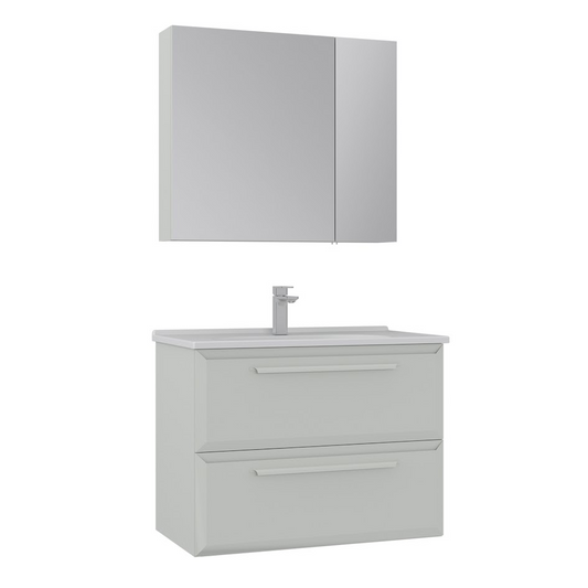 Orka Nuvola 80 cm Banyo Dolabı Takımı | Parlak Kaşmir