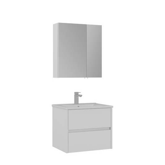 Orka Side 65 cm Çekmeceli Banyo Dolabı Takımı | Mat Beyaz
