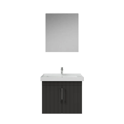 Creavit D20 Lake Çizgili Kapaklı Banyo Dolabı | 65-80-100 cm | Yuvarlak / Kare / Dolaplı Ayna Seçenekli