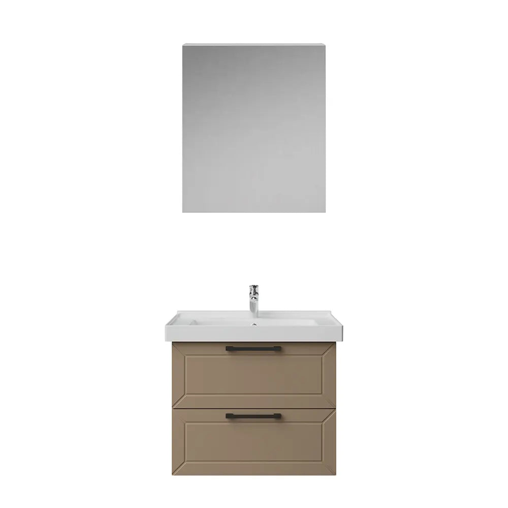 Creavit D20 Lake Çekmeceli Banyo Dolabı | 65-80-100 cm | Yuvarlak / Kare / Dolaplı Ayna Seçenekli