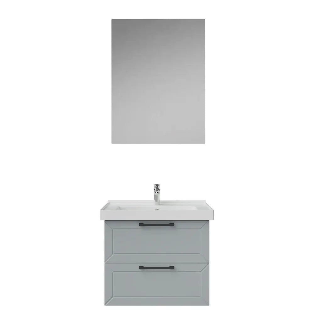 Creavit D20 Lake Çekmeceli Banyo Dolabı | 65-80-100 cm | Yuvarlak / Kare / Dolaplı Ayna Seçenekli