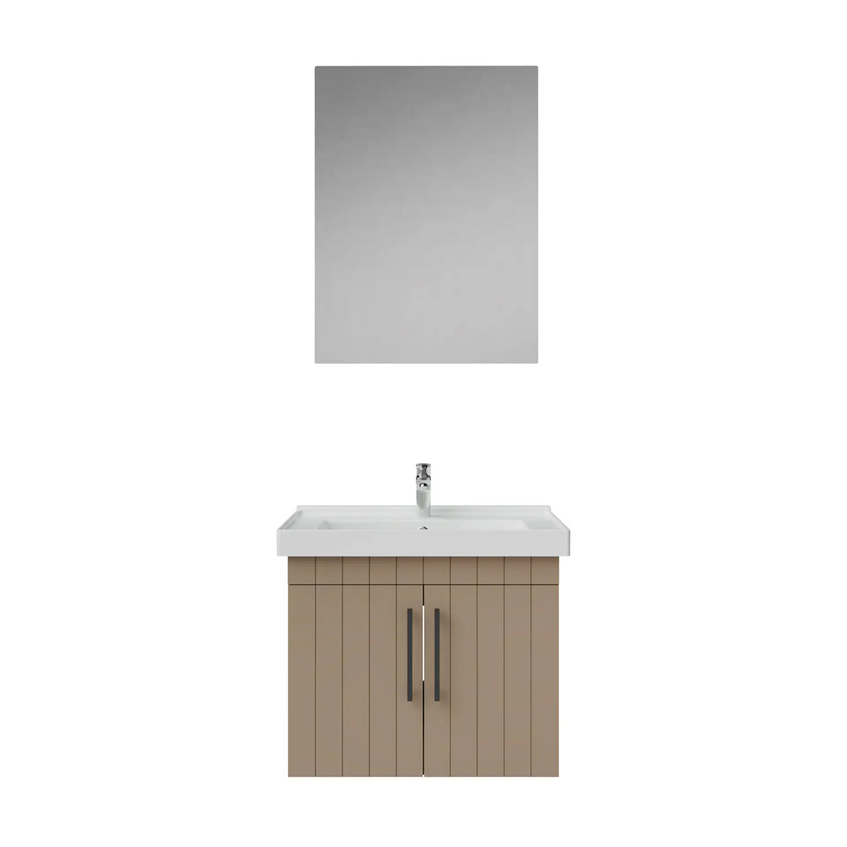 Creavit D20 Lake Çizgili Kapaklı Banyo Dolabı | 65-80-100 cm | Yuvarlak / Kare / Dolaplı Ayna Seçenekli