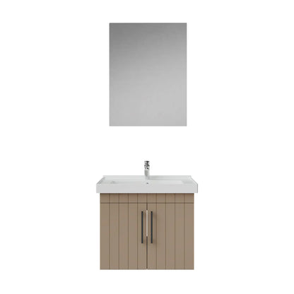 Creavit D20 Lake Çizgili Kapaklı Banyo Dolabı | 65-80-100 cm | Yuvarlak / Kare / Dolaplı Ayna Seçenekli