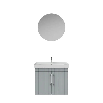 Creavit D20 Lake Çizgili Kapaklı Banyo Dolabı | 65-80-100 cm | Yuvarlak / Kare / Dolaplı Ayna Seçenekli