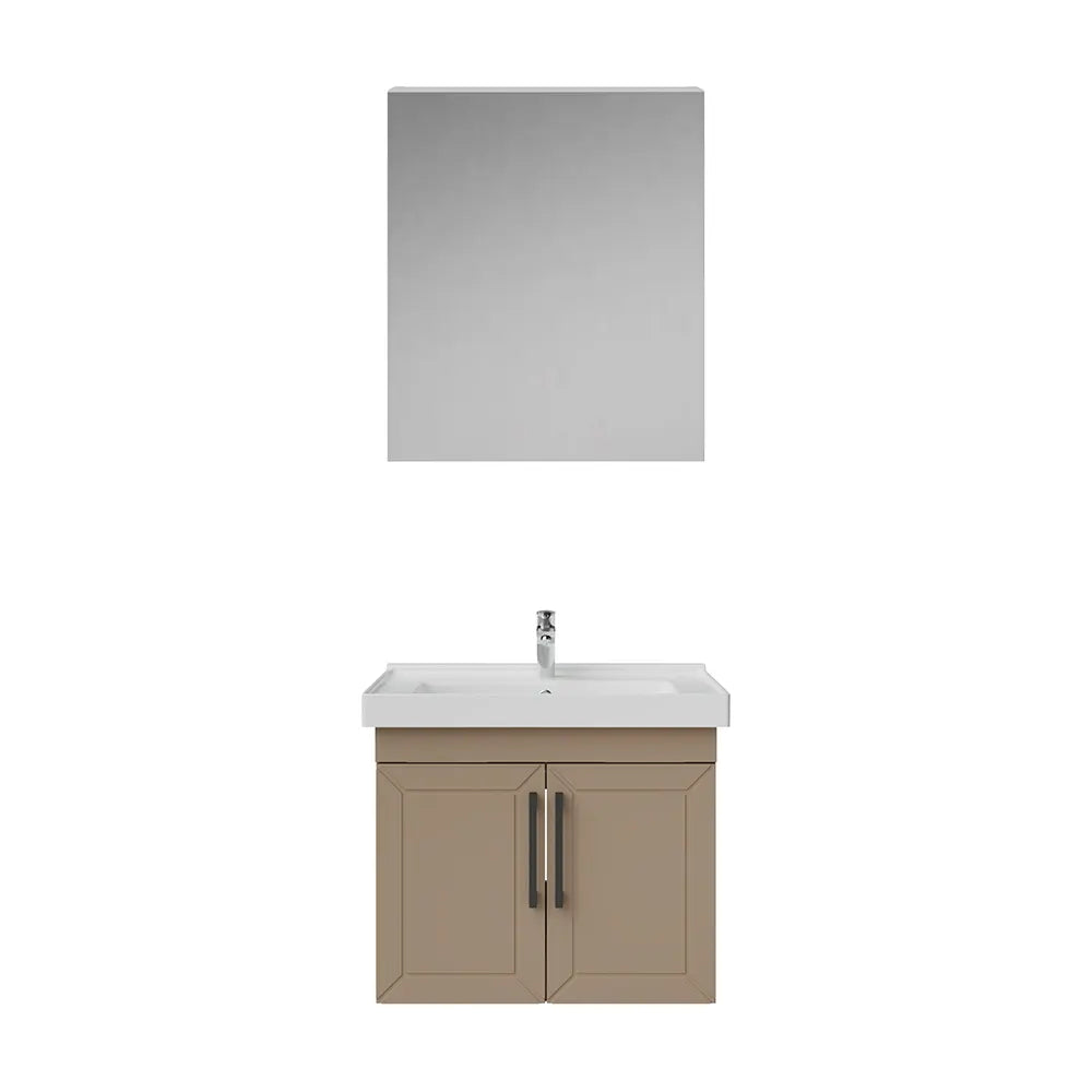 Creavit D20 Lake Desenli Kapaklı Banyo Dolabı | 65-80-100 cm | Yuvarlak / Kare / Dolaplı Ayna Seçenekli