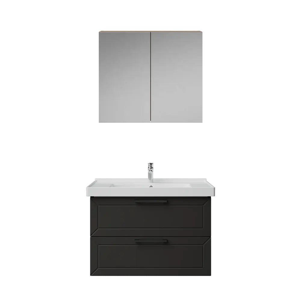 Creavit D20 Lake Çekmeceli Banyo Dolabı | 65-80-100 cm | Yuvarlak / Kare / Dolaplı Ayna Seçenekli