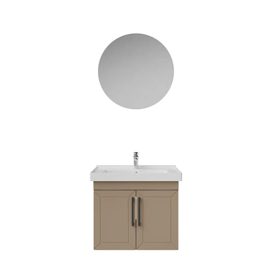 Creavit D20 Lake Desenli Kapaklı Banyo Dolabı | 65-80-100 cm | Yuvarlak / Kare / Dolaplı Ayna Seçenekli