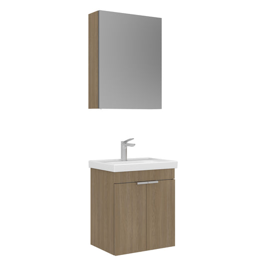 Orka Desna 50 cm Banyo Dolabı Takımı | Ayna Dolaplı | Budva