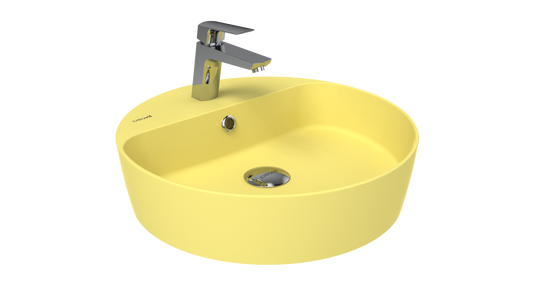 Creavit Loop Masaüstü Çanak Lavabo 45 cm Limon Çiçeği LP146-00LC00E-0000