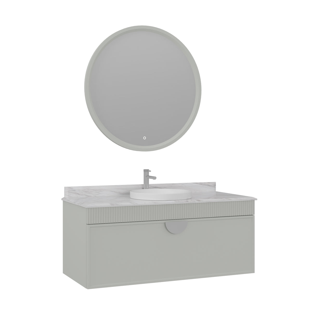 Orka Molino 120 cm Asma Banyo Dolabı Takımı | Mat Kaşmir