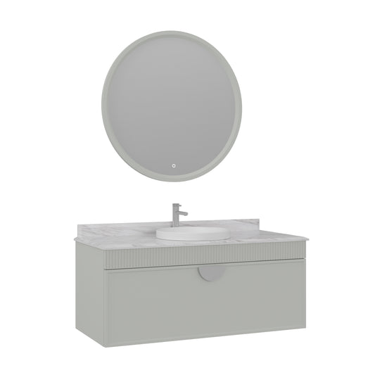 Orka Molino 120 cm Asma Banyo Dolabı Takımı | Mat Kaşmir