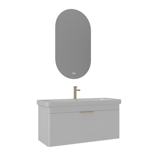 Orka Procida 105 cm Banyo Dolabı Takımı | Mat Beyaz