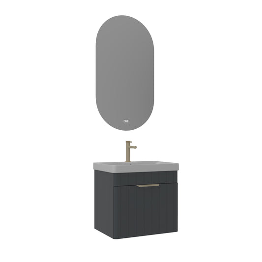 Orka Procida 60 cm Banyo Dolabı Takımı | Mat Antrasit