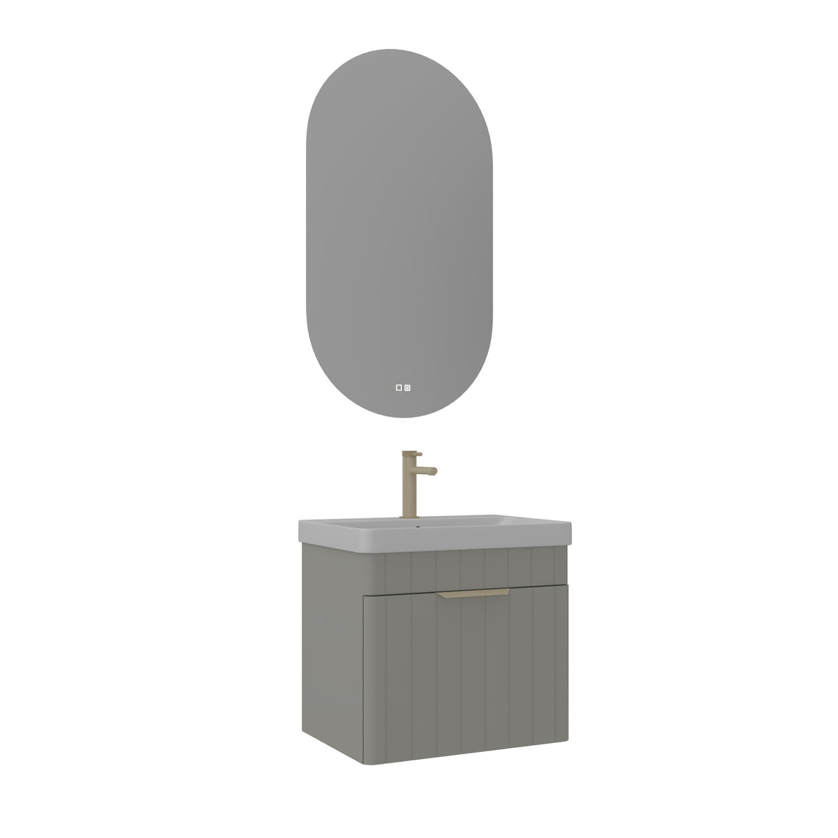 Orka Procida 60 cm Banyo Dolabı Takımı | Mat Kaşmir