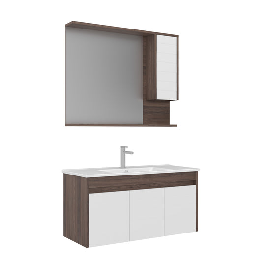 Orka Serra 100 cm Banyo Dolabı Takımı | Navaro Beyaz