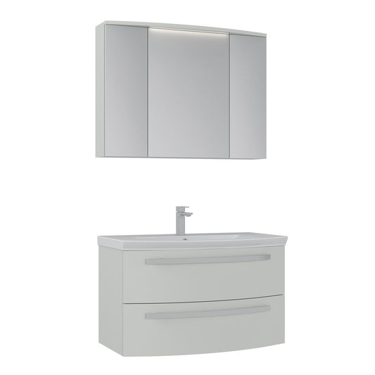 Orka Urla 90 cm Banyo Dolabı Takımı | Parlak Kaşmir